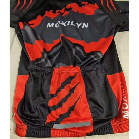Cycling Jersey Mens Small Black Red Moxilyn Full Zip Short Sleeve Bicycle Racing - Picture 8 of 10